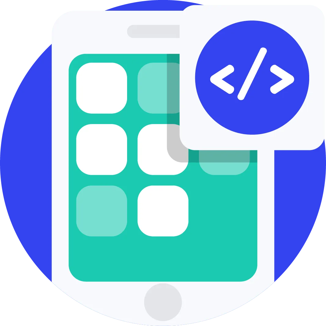 Mobile development for iOS and Android service icon