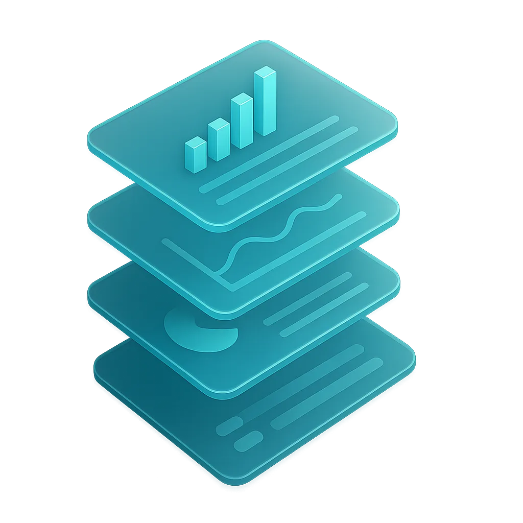 Isometric preview cards for automation ROI results